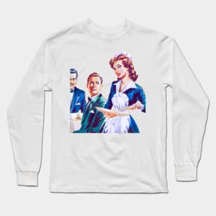 Waitress Love Romance Retro Broken Vows Vintage Comic Long Sleeve T-Shirt